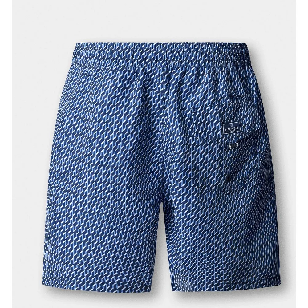 Bañador de hombre estampado geo block - Hackett - FashionsVida