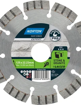 Discos Pro Resistente para Piedra y Granito (Turbo Láser) 125 mm - NORTON EXPERT PRO - FashionsVida