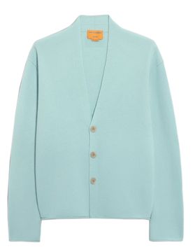 Cashmere V-Neck Sweater with Button Front