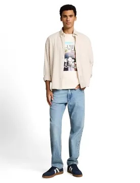 Relaxed peanuts print mix t-sh male