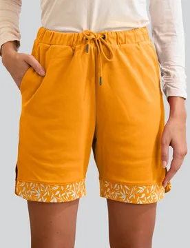 Women's Bermuda Shorts in Orange Size: 14 - Orange - Size: 14 - Enorsia - FashionsVida