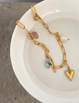 Titanium Mixed Pendant Heart Pearl Necklace Women Jewelry Punk Designer Runway Rare Simply Gown Boho Japan Korean - Aliexpress - FashionsVida