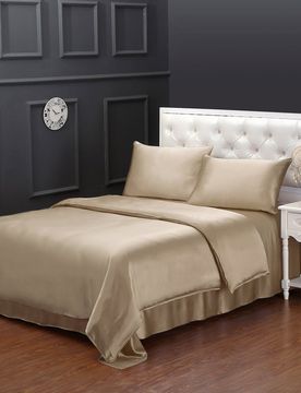 Completo Letto Seta Senza Cuciture, Lavabile In Lavatrice 100% Seta Di Gelso Perfettamente Adatto Per Clienti Con Le Pelli Sensibili