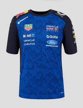 Oracle Red Bull Racing Juniors Teamline Set Up T-shirt - Night Sky / Surf The Web Red JM Unisex - Castore - FashionsVida