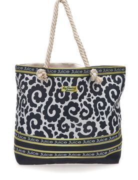 Borsa mare con pochette fantasia nero bianco Rodi 0169