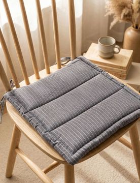 Cuscino per sedia a righe - multicolor