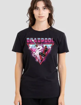 Deadpool Metal Unicorn Wade T-Shirt, Black - Black - Size: M - Marvel - FashionsVida