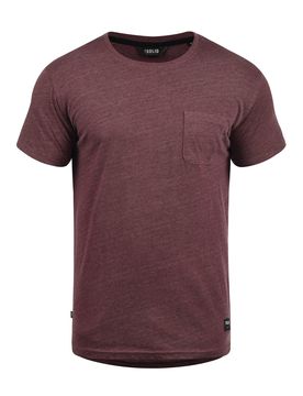 Solid Camiseta 'Bob' rojo vino