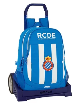 Sac à Dos à Roulettes Rcd Espanyol 22.5l Evolution White / Blue One Size unisex - Safta - FashionsVida