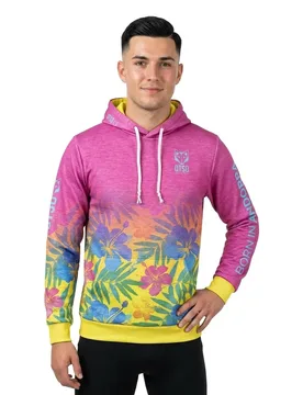 Felpa Con Cappuccio Floral Pink 2XS - OTSO - FashionsVida