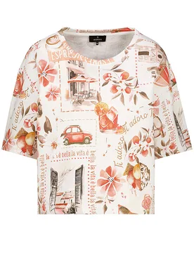 Monari T-Shirt crema 36 - monari - FashionsVida