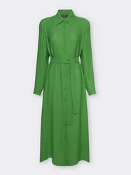 ELENA MIRO abito con cintura donna verde