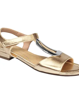Designer-Sandalette „Heidi“ gold 36 Damen - wonderwalk - FashionsVida