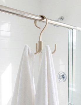 Porta asciugamani da bagno sospeso - marrone