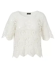 Pullover Rundhals 1/2 Arm Struktur female