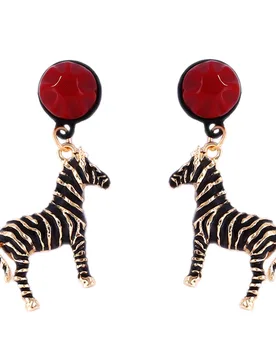 ZAA Vintage Metal Enameled Zebra Dangle Earrings High Quality Trend Women Jewelry Statement Holiday Party Accessories Girl Gifts - Aliexpress - FashionsVida
