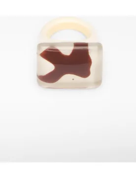 Maxi anillo de resina - Adolfo Dominguez - FashionsVida