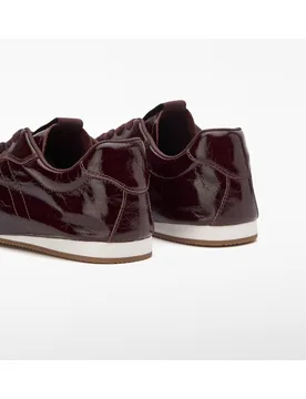 Zapatillas deportivas de mujer de piel con logo pespunteado - Adolfo Dominguez - FashionsVida