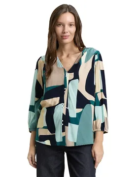 Blusa A Maniche 3/ 10979 Abstract Stripe Print 42