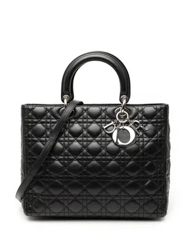 Large Lambskin Cannage Lady Dior - Dior - FashionsVida