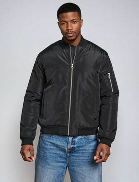 Giacca bomber foderata - nero