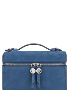Romy Mini Nubuck Handbag with Top Handle and Shoulder Strap