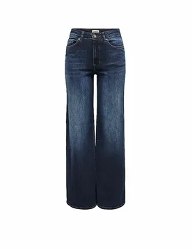 Jeans de pierna ancha ONLMADISON BLUSH azul oscuro L/L30 - Only - FashionsVida