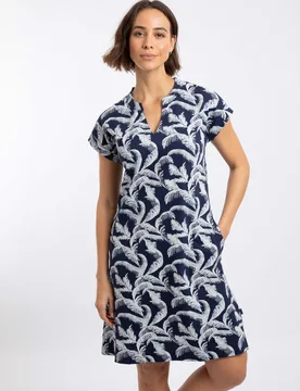 Suffolks Womens Printed Jersey Dress - - Size: 12 - Weird Fish - FashionsVida