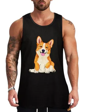 Cute sitting corgi dog Tank Top Performance Athletic Tank Top Workout Running Shirt - Aliexpress - FashionsVida