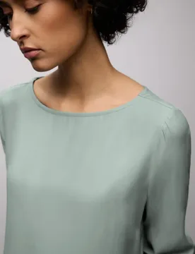 Bluse mit Elastiksaum female Grün - Street One - FashionsVida