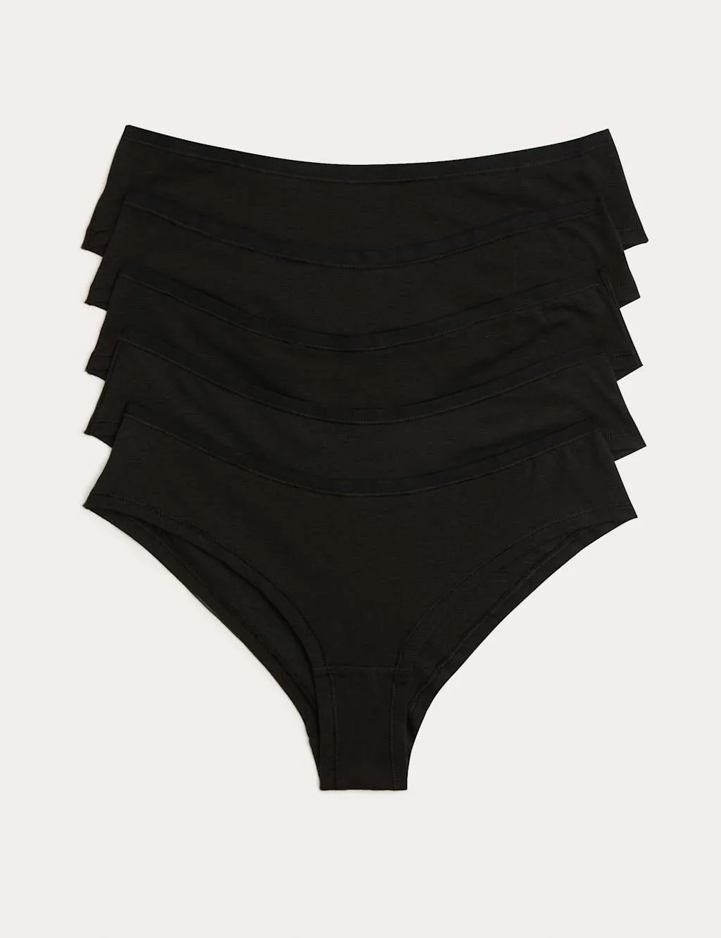 Pack Cotton Modal Hipster Knickers Black female - M&S - FashionsVida