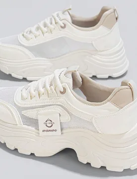 Par de zapatillas blancas casuales, versátiles y ligeras para estudiantes de moda para mujer - Shein - FashionsVida