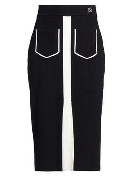 Midi-Rock Damen Schwarz L,M,S,XL,XS Damen