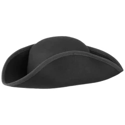 Three Cornered Wool Felt Hat by - black - Female - Size: S (55-56 cm)