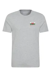 Wales Graphic Short Sleeved Mens T-Shirt - Grey