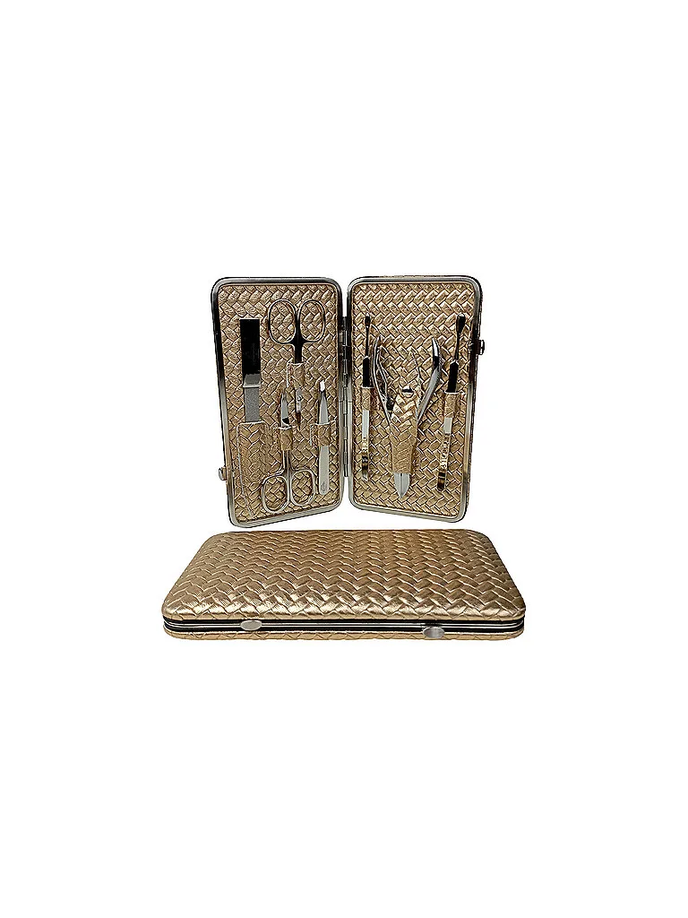 Set manicure in pelle (oro / 7 pezzi) - Hammann - FashionsVida