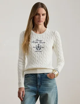 Jersey de mujer de algodón en punto de ochos - Lauren Ralph Lauren - FashionsVida