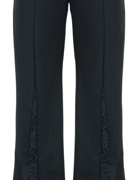Rockabilly Stoffhose - Heartly Cherries - S bis L - für Damen - Größe S - schwarz - Frauen - female - Alchemy England - FashionsVida