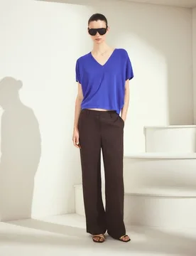 Sueter de manga caída y cuello pico - Woman El Corte Inglés - FashionsVida