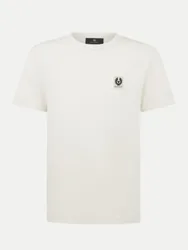 T-Shirt mit Logo-Patch Weiß L