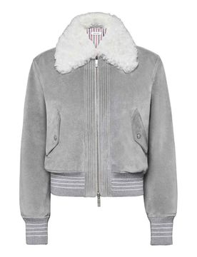 Thom Browne Cappotto in pelle
