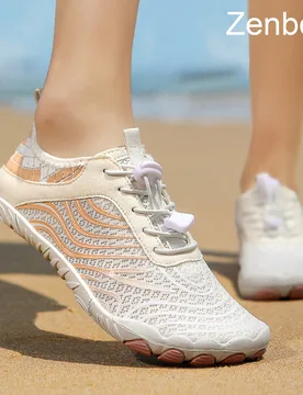 Zapatos deportivos para mujer Zenbolt, zapatos de agua de secado rápido, zapatos de senderismo descalzos con punta ancha, zapatos de trail running pa - Shein - FashionsVida