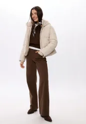 Gesteppte Jacke mit Kapuze Steingrau XL