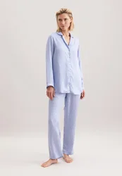 Regular Pyjama Gestreift Blau 36