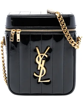Matelasse Patent Monogram Vicky Vanity Bag - Saint Laurent - FashionsVida