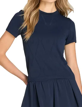 Seamless Short Sleeve T-shirt Classic Navy S - Wilson - FashionsVida