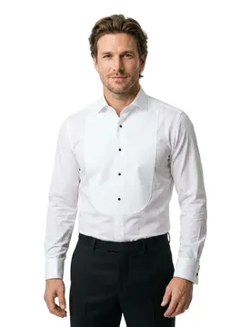 Chemise à Manches Longues Hank Tux3 White 43 Homme