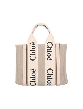 Chloé Linen and Calf Leather Mini Bag