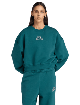 Fleece Damen Sweatshirts - Grün - Größe L - Baumwoll-Jersey Green L