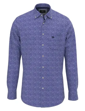 Camicia A Maniche Lunghe Blue Story Prints Navy XL - Fynch Hatton - FashionsVida